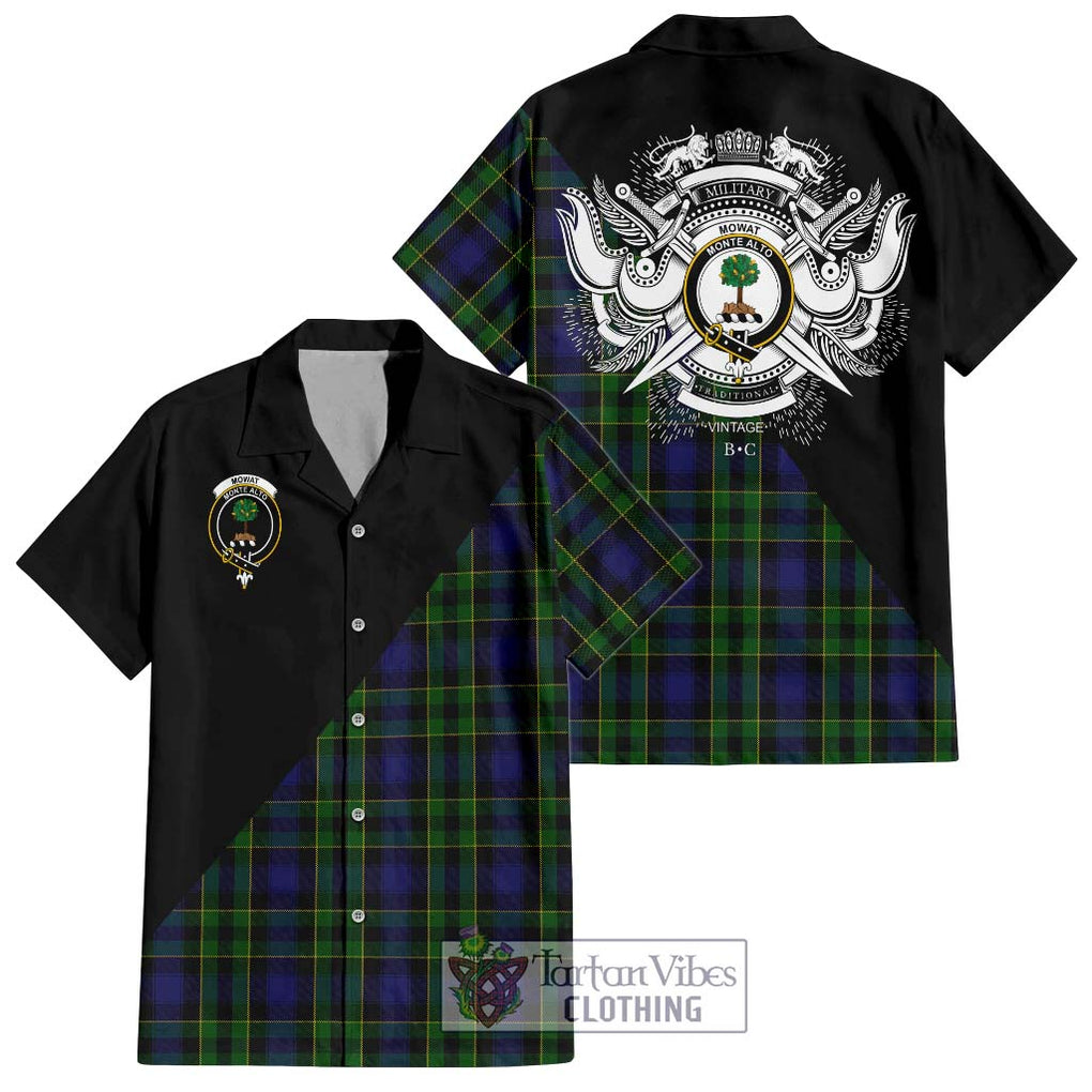 Mowat Tartan Hawaiian Shirt with Family Crest and Military Logo Style Kid - Tartan Vibes Clothing