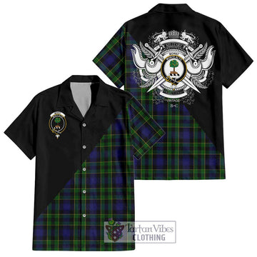 Mowat Tartan Hawaiian Shirt with Family Crest and Military Logo Style Kid - Tartan Vibes Clothing