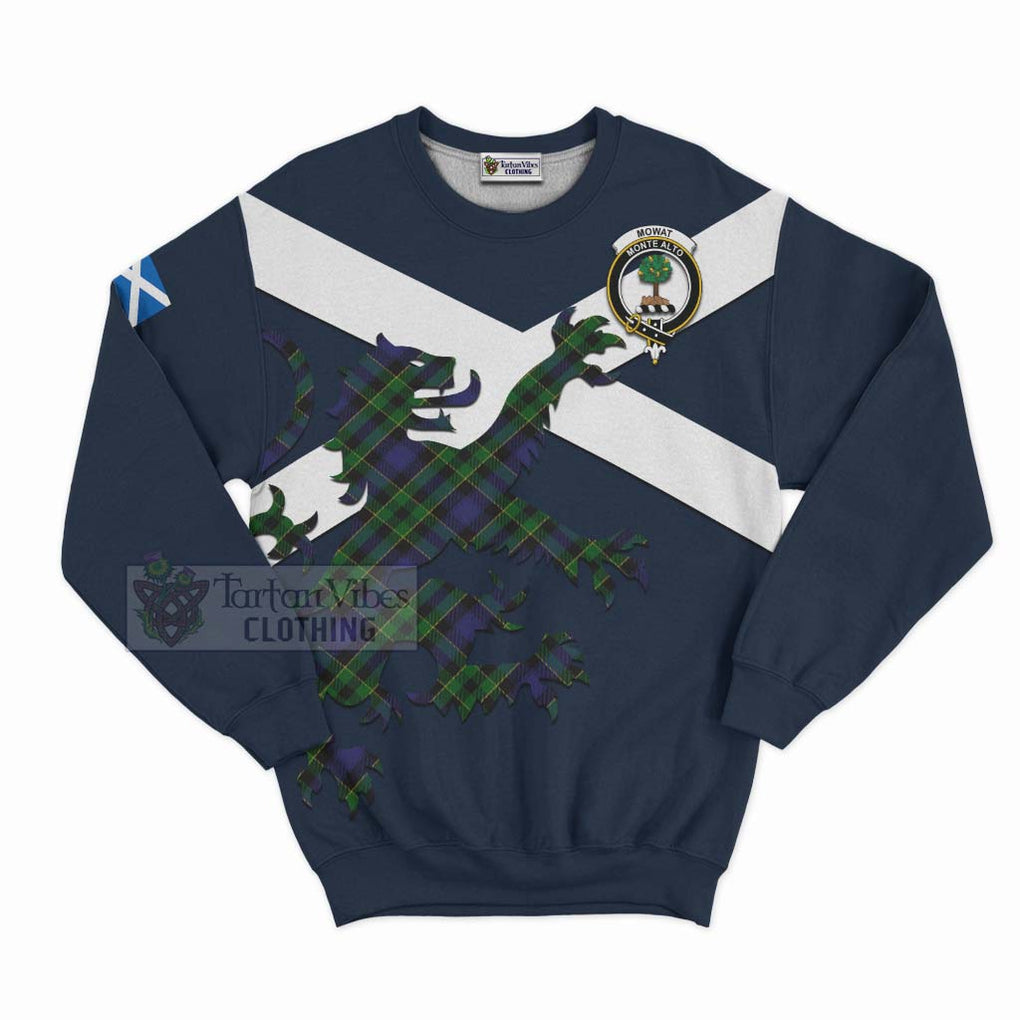 Mowat Tartan Lion Rampant Sweatshirt Proudly Display Your Heritage with Alba Gu Brath and Clan Name Unisex - Tartan Vibes Clothing