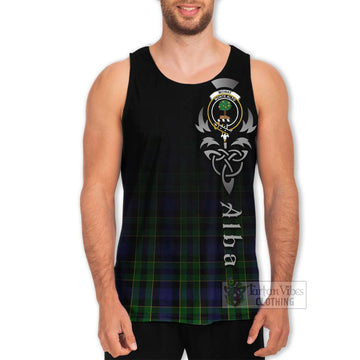 Mowat Tartan Men's Tank Top Featuring Alba Gu Brath Family Crest Celtic Inspired Men - Tartan Vibes Clothing