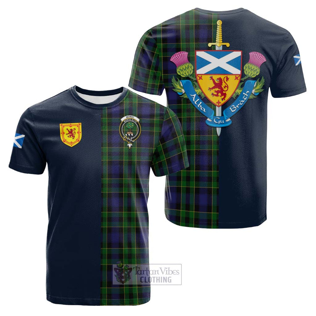 Mowat Tartan Cotton T-shirt Alba with Scottish Lion Royal Arm Half Style Kid's Shirt - Tartan Vibes Clothing