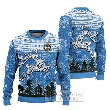 Mowat Clan Christmas Ugly Sweater Celtic Reindeer Style Unisex - Tartan Vibes Clothing