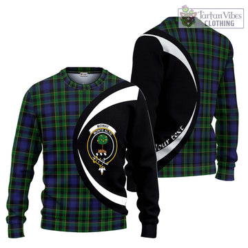 Mowat Tartan Ugly Sweater with Family Crest Circle Style Unisex - Tartan Vibes Clothing