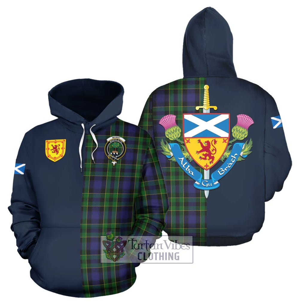 Mowat Tartan Hoodie Alba with Scottish Lion Royal Arm Half Style Zip Hoodie - Tartan Vibes Clothing