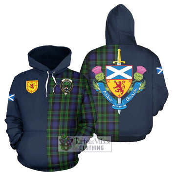 Mowat Tartan Hoodie Alba with Scottish Lion Royal Arm Half Style Zip Hoodie - Tartan Vibes Clothing