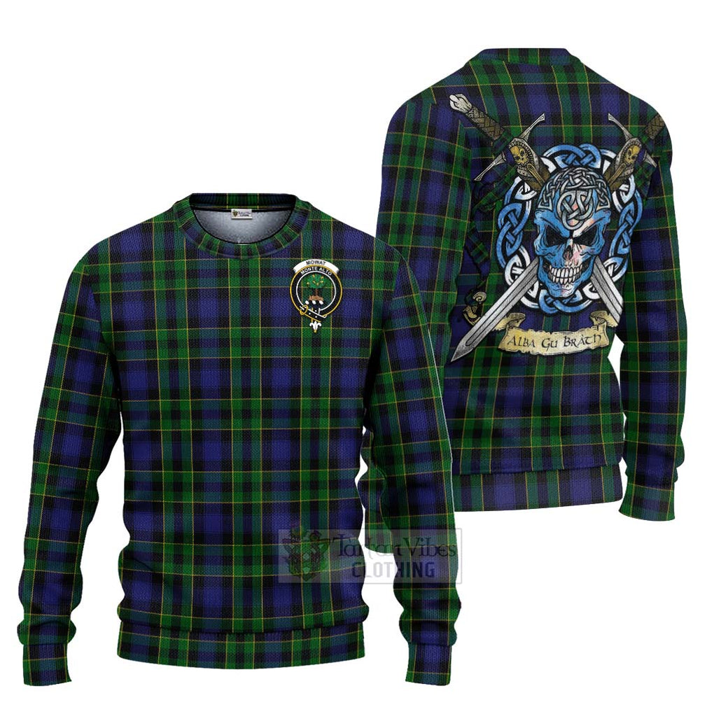 Mowat Tartan Ugly Sweater with Family Crest Celtic Skull Style Unisex - Tartan Vibes Clothing
