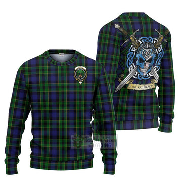Mowat Tartan Ugly Sweater with Family Crest Celtic Skull Style Unisex - Tartan Vibes Clothing