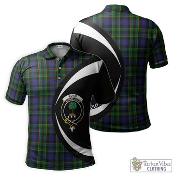 Mowat Tartan Men's Polo Shirt with Family Crest Circle Style Kid - Tartan Vibes Clothing