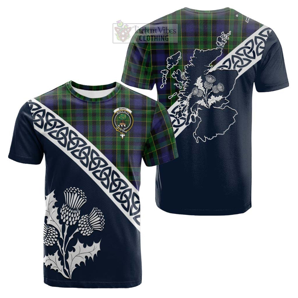 Mowat Tartan Cotton T-shirt Featuring Thistle and Scotland Map Kid's Shirt - Tartan Vibes Clothing