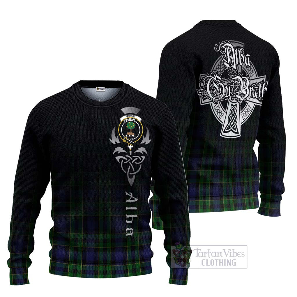 Mowat Tartan Ugly Sweater Featuring Alba Gu Brath Family Crest Celtic Inspired Unisex - Tartan Vibes Clothing