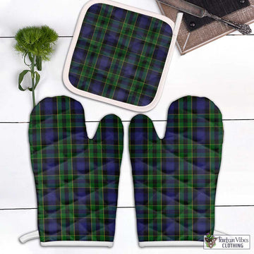Mowat Tartan Combo Oven Mitt & Pot-Holder Combo 2 Oven Mitt & 1 Pot-Holder Black - Tartan Vibes Clothing