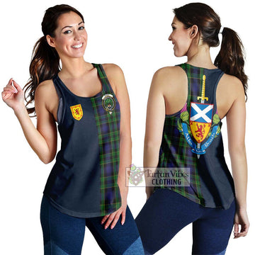 Mowat Tartan Women's Racerback Tanks Alba with Scottish Lion Royal Arm Half Style 4XL - Tartan Vibes Clothing