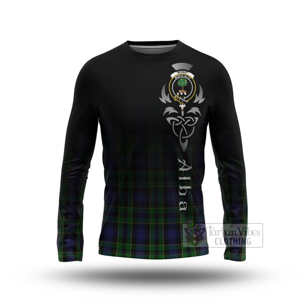 Mowat Tartan Long Sleeve T-Shirt Featuring Alba Gu Brath Family Crest Celtic Inspired Unisex - Tartan Vibes Clothing