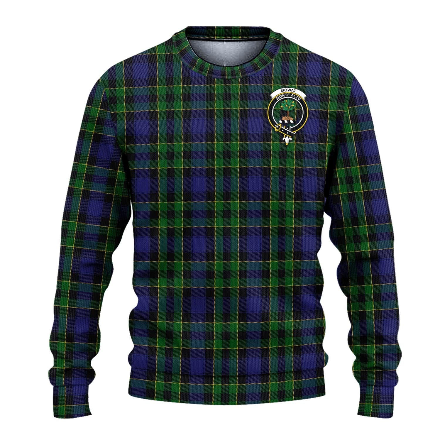 Mowat Tartan Ugly Sweater with Family Crest - Tartan Vibes Clothing