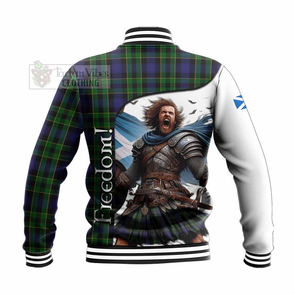 Tartan Vibes Clothing Mowat Crest Tartan Baseball Jacket Inspired by the Freedom of Scottish Warrior