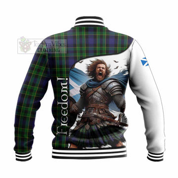 Tartan Vibes Clothing Mowat Crest Tartan Baseball Jacket Inspired by the Freedom of Scottish Warrior