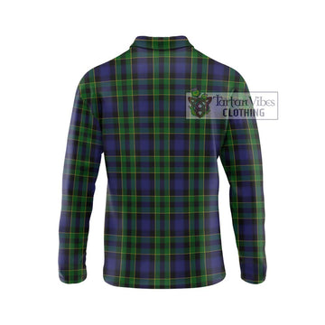 Mowat Tartan Long Sleeve Polo Shirt with Family Crest DNA In Me Style - Tartan Vibes Clothing