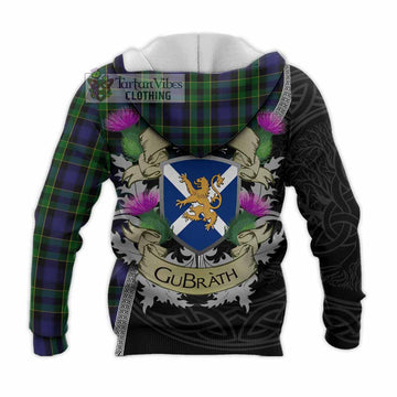 Mowat Tartan Family Crest Knitted Hoodie Lion Rampant Royal Thistle Shield Celtic Inspired - Tartan Vibes Clothing