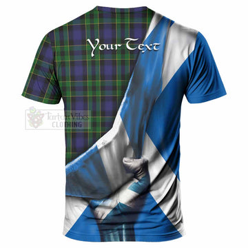 Mowat Tartan T-Shirt with Family Crest Scotland Patriotic Style - Tartan Vibes Clothing