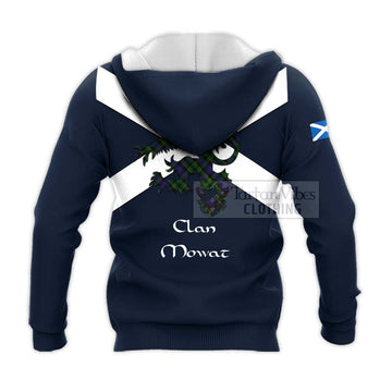 Mowat Tartan Lion Rampant Knitted Hoodie Proudly Display Your Heritage with Alba Gu Brath and Clan Name - Tartan Vibes Clothing
