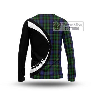 Mowat Tartan Long Sleeve T-Shirt with Family Crest Circle Style - Tartan Vibes Clothing