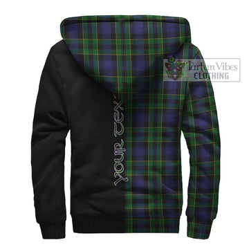 Mowat Tartan Sherpa Hoodie with Family Crest and Half Of Me Style - Tartan Vibes Clothing