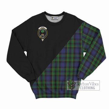 Mowat Tartan Sweatshirt with Family Crest and Military Logo Style - Tartan Vibes Clothing