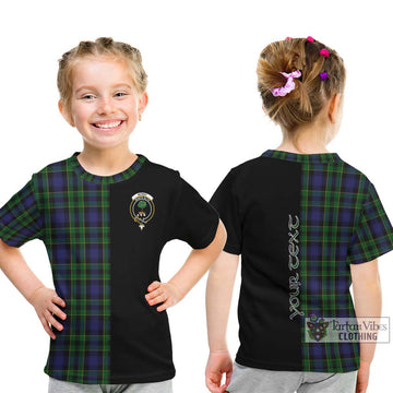 Mowat Tartan Kid T-Shirt with Family Crest and Half Of Me Style - Tartan Vibes Clothing