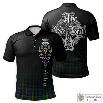 Mowat Tartan Polo Shirt Featuring Alba Gu Brath Family Crest Celtic Inspired