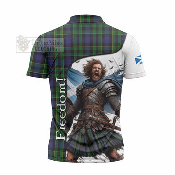 Tartan Vibes Clothing Mowat Crest Tartan Zipper Polo Shirt Inspired by the Freedom of Scottish Warrior