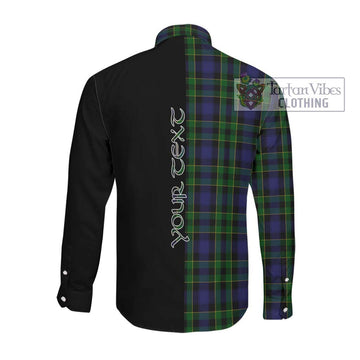 Mowat Tartan Long Sleeve Button Shirt with Family Crest and Half Of Me Style Men's Shirt - Tartanvibesclothing Shop