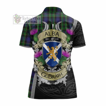 Mowat Tartan Family Crest Women's Polo Shirt Lion Rampant Royal Thistle Shield Celtic Inspired - Tartan Vibes Clothing