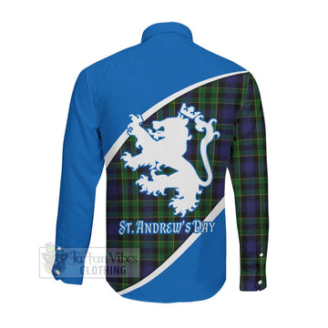 Mowat Family Crest Tartan Long Sleeve Button Shirt Celebrate Saint Andrew's Day in Style Men's Shirt - Tartan Vibes Clothing