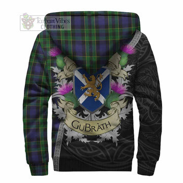 Mowat Tartan Family Crest Sherpa Hoodie Lion Rampant Royal Thistle Shield Celtic Inspired - Tartan Vibes Clothing