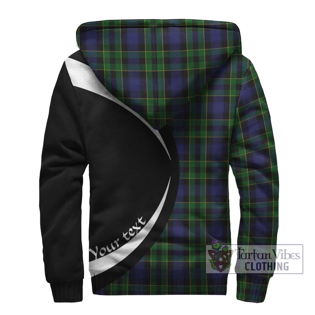 Mowat Tartan Sherpa Hoodie with Family Crest Circle Style - Tartan Vibes Clothing