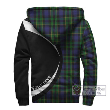 Mowat Tartan Sherpa Hoodie with Family Crest Circle Style - Tartan Vibes Clothing