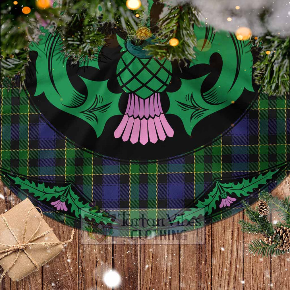 Mowat Tartan Christmas Tree Skirt Scottish Thistle Style - Tartan Vibes Clothing