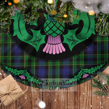 Mowat Tartan Christmas Tree Skirt Scottish Thistle Style - Tartan Vibes Clothing