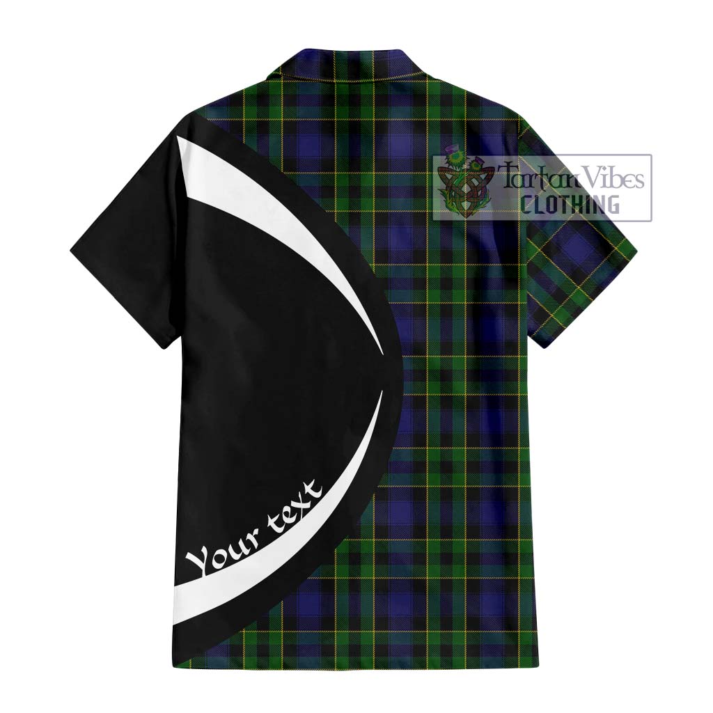 Mowat Tartan Hawaiian Shirt with Family Crest Circle Style - Tartan Vibes Clothing