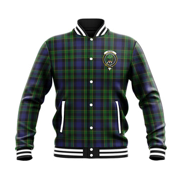 Mowat Tartan Baseball Jacket with Family Crest