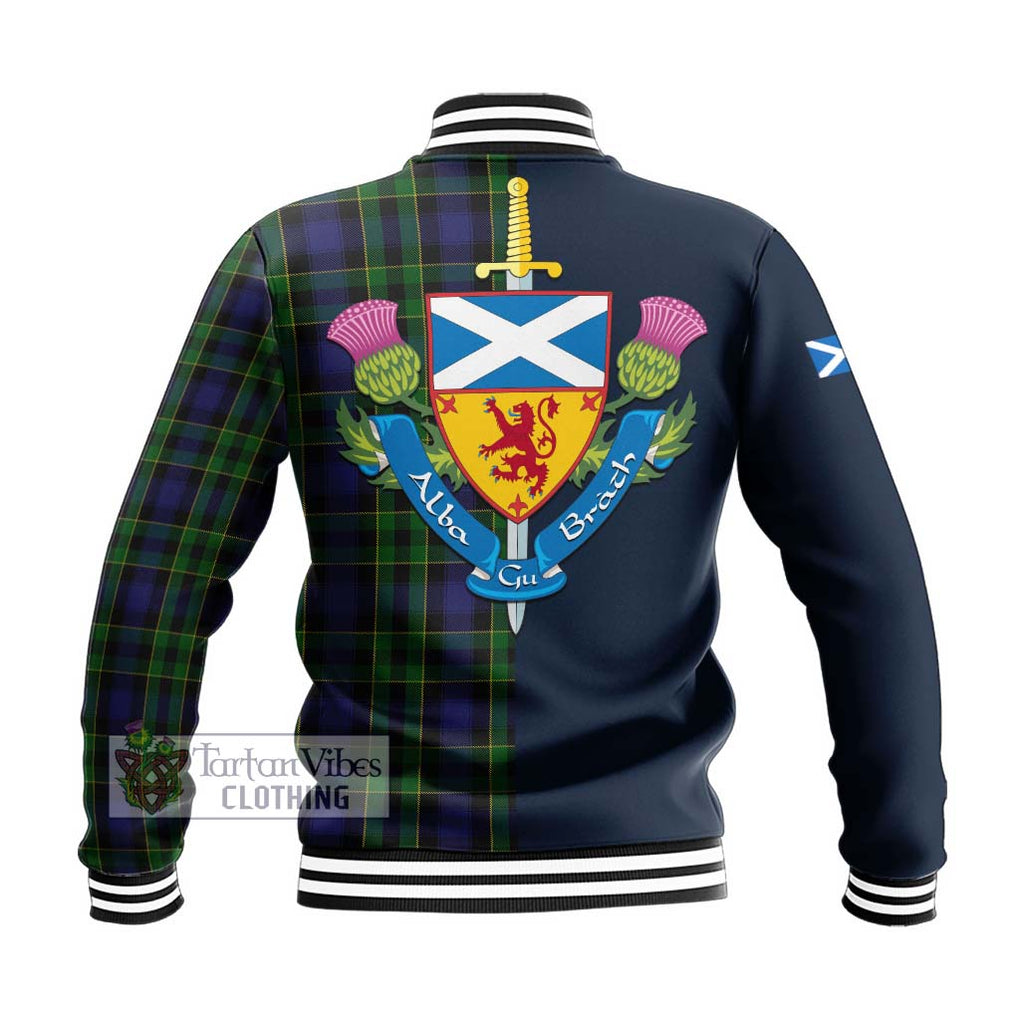 Mowat Tartan Baseball Jacket Alba with Scottish Lion Royal Arm Half Style - Tartan Vibes Clothing