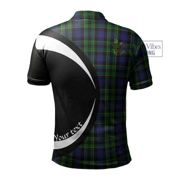 Mowat Tartan Men's Polo Shirt with Family Crest Circle Style - Tartan Vibes Clothing