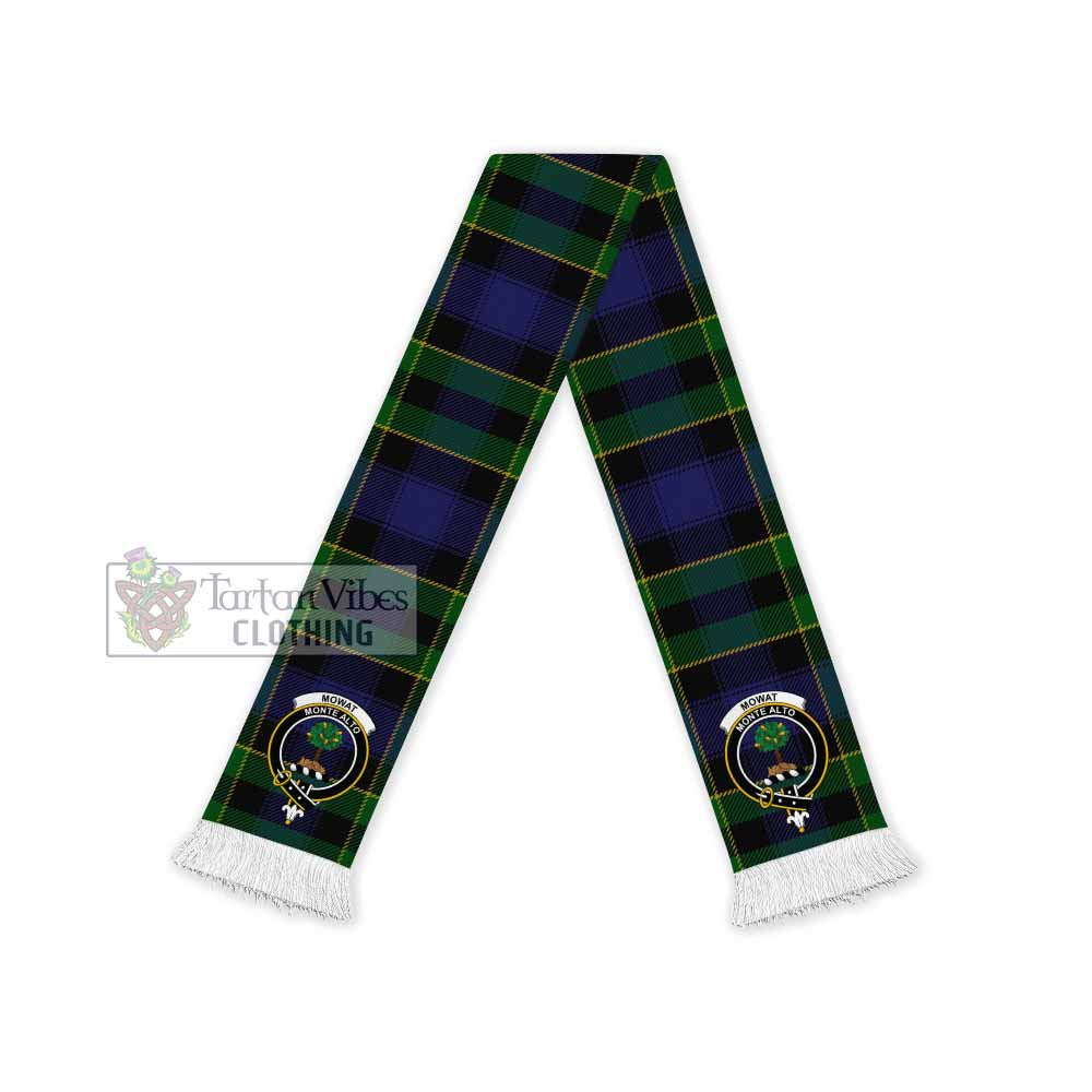 Mowat Tartan Ruffneck Scarf with Family Crest - Tartan Vibes Clothing