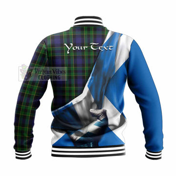 Mowat Tartan Baseball Jacket with Family Crest Scotland Patriotic Style - Tartan Vibes Clothing