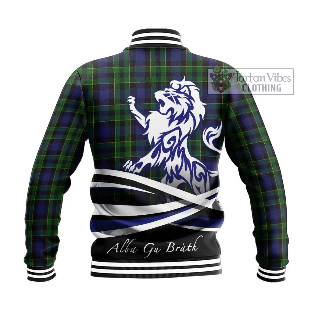 Mowat Tartan Baseball Jacket with Alba Gu Brath Regal Lion Emblem - Tartan Vibes Clothing