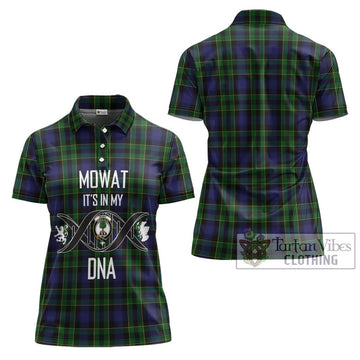 Mowat Tartan Women's Polo Shirt with Family Crest DNA In Me Style - Tartan Vibes Clothing