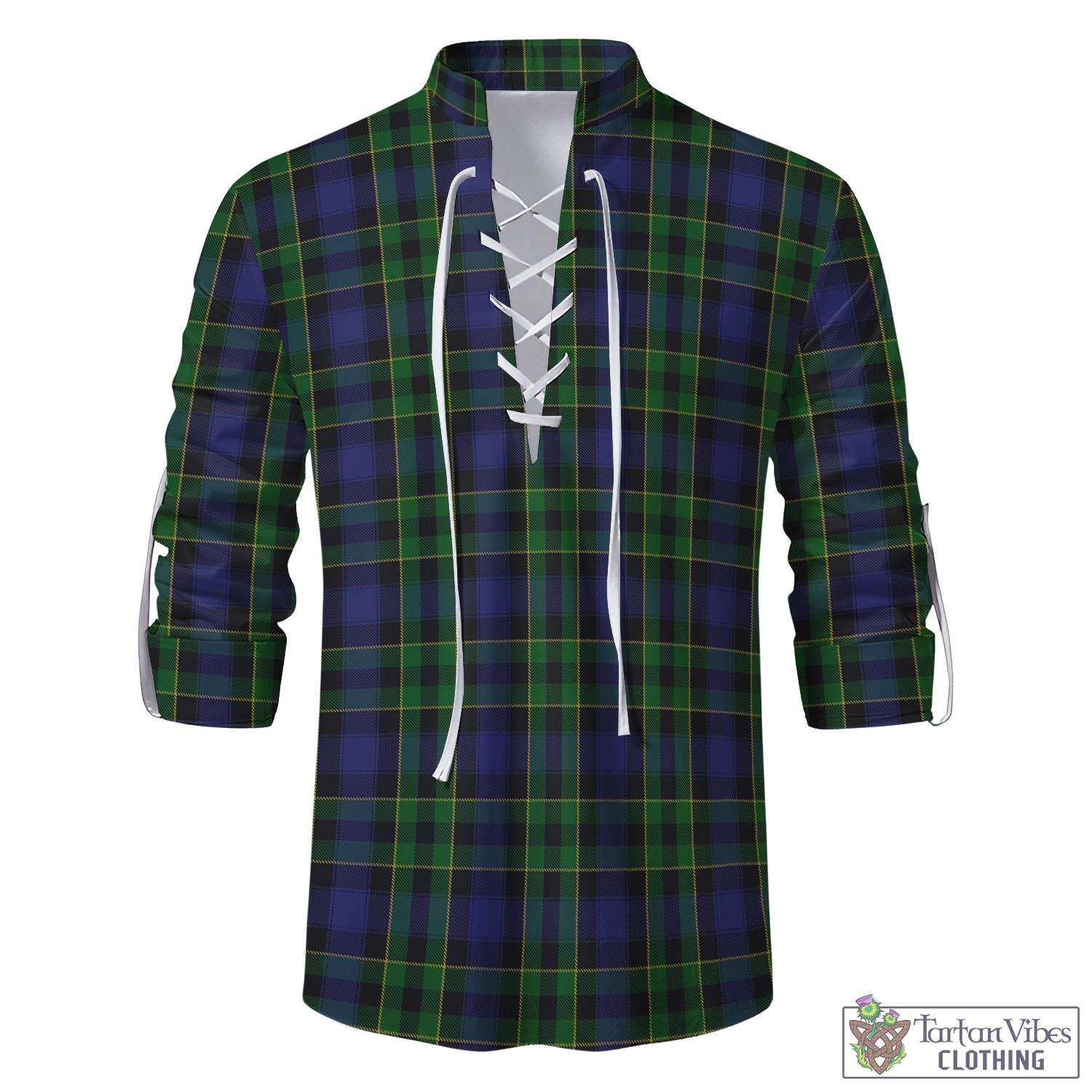 Mowat Tartan Men's Scottish Traditional Jacobite Ghillie Kilt Shirt - Tartan Vibes Clothing