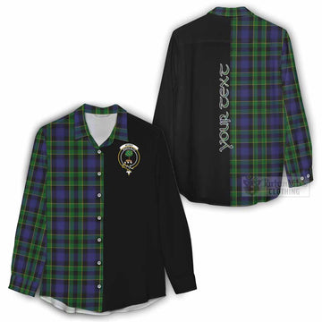 Mowat Tartan Women's Casual Shirt with Family Crest and Half Of Me Style - Tartan Vibes Clothing