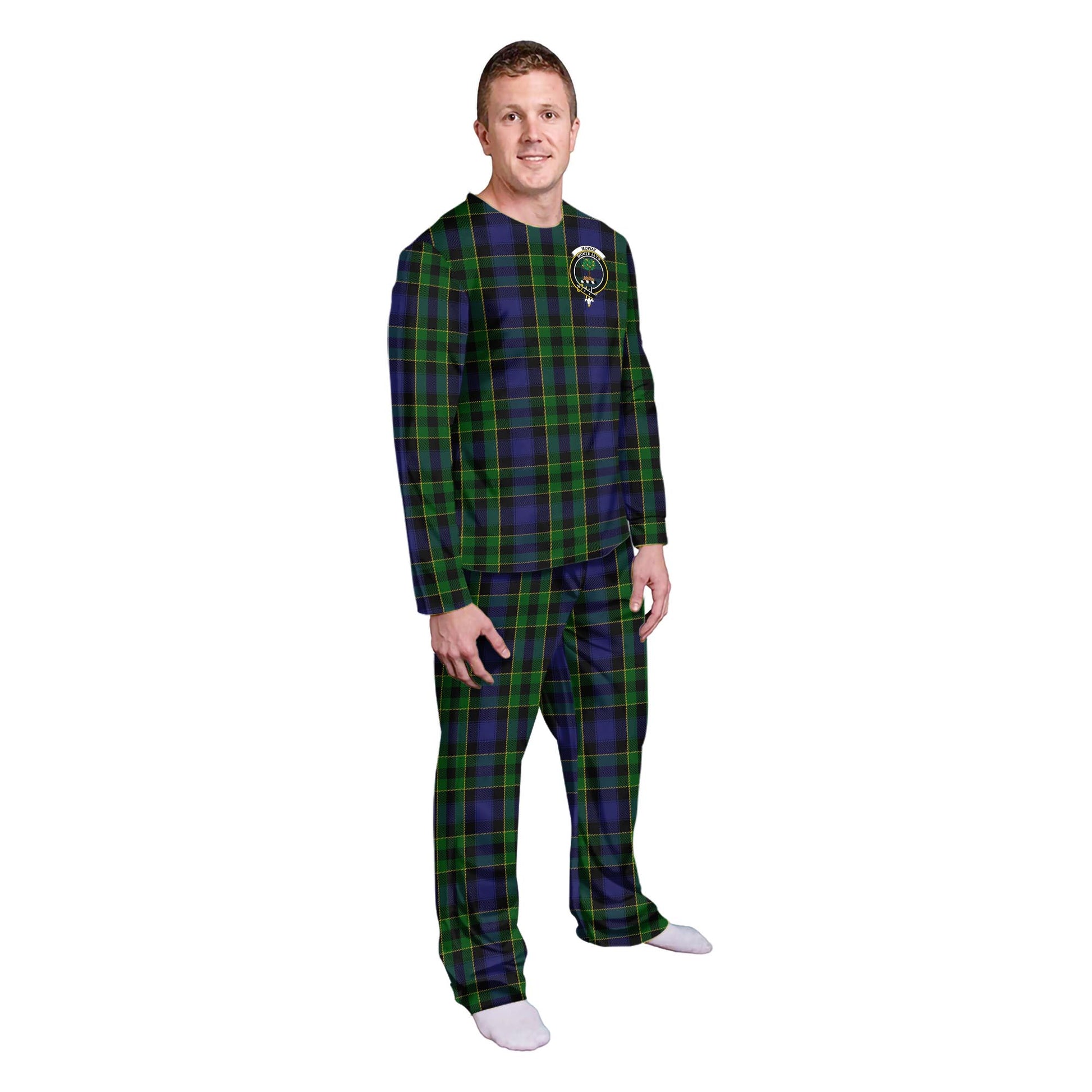 Mowat Tartan Pajamas Family Set with Family Crest - Tartan Vibes Clothing