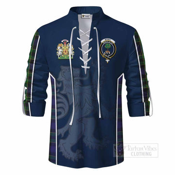 Mowat Tartan Ghillie Kilt Shirt with Family Crest and Lion Rampant Vibes Sport Style - Tartan Vibes Clothing